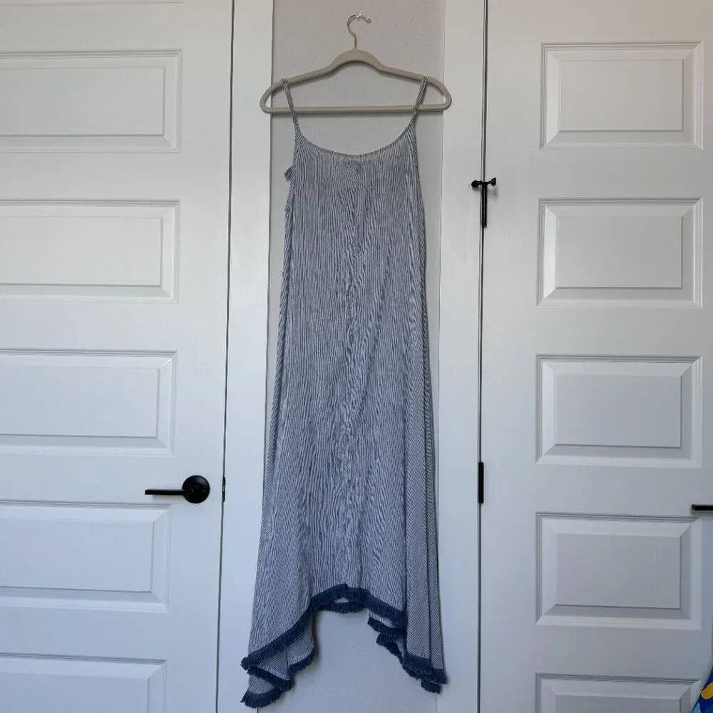Saks Fifth Avenue Striped Tassel Maxi Dress Size S - Picture 6 of 9